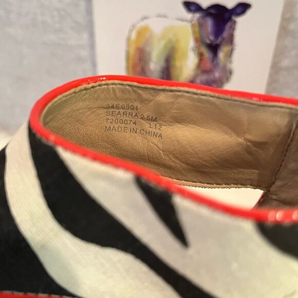 NEW Calvin Klein Searra 2 Fabric and Leather Striped Toggle Sandals Size 5 NWOT - Picture 6 of 15